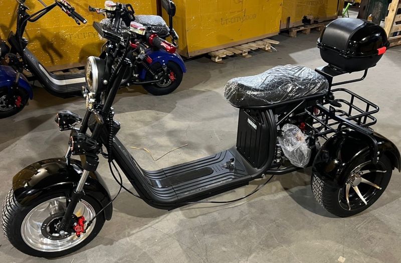 Электротрицикл Электроскутер электробайк Citycoco Pro Trike 3000 Lux